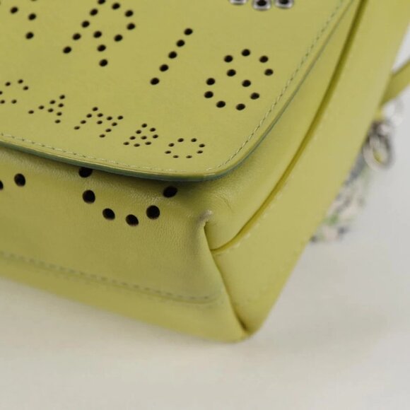 CHANEL Chain Shoulder Bag Leather 2way Yellow CC Auth 130486M - Picture 12 of 14